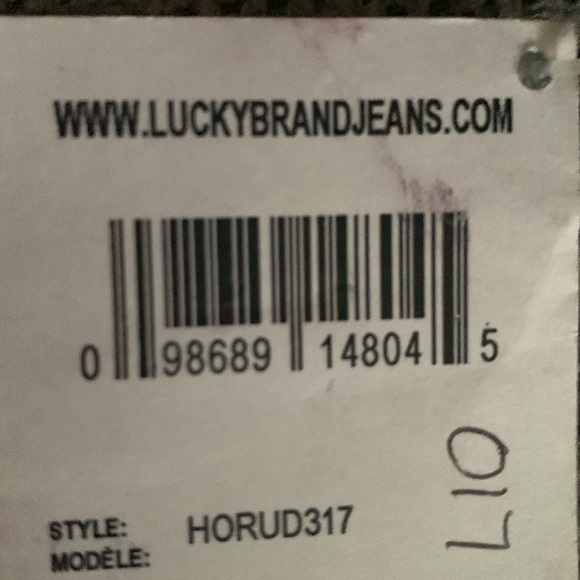 Lucky Brand Jeans Embossed Leather Zip ID Wallet Blue & Red Floral Inside NWT - Picture 12 of 12